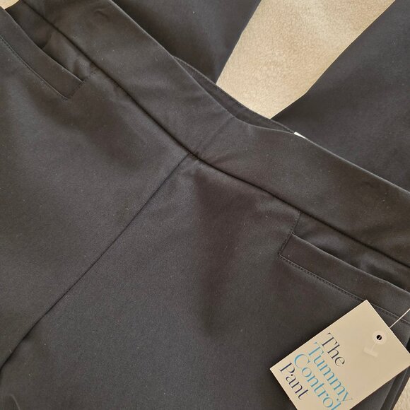 Women's Croft & Barrow Tummy Control Pull-On Pants Mineral Black 10 Regular NWT - Picture 3 of 7